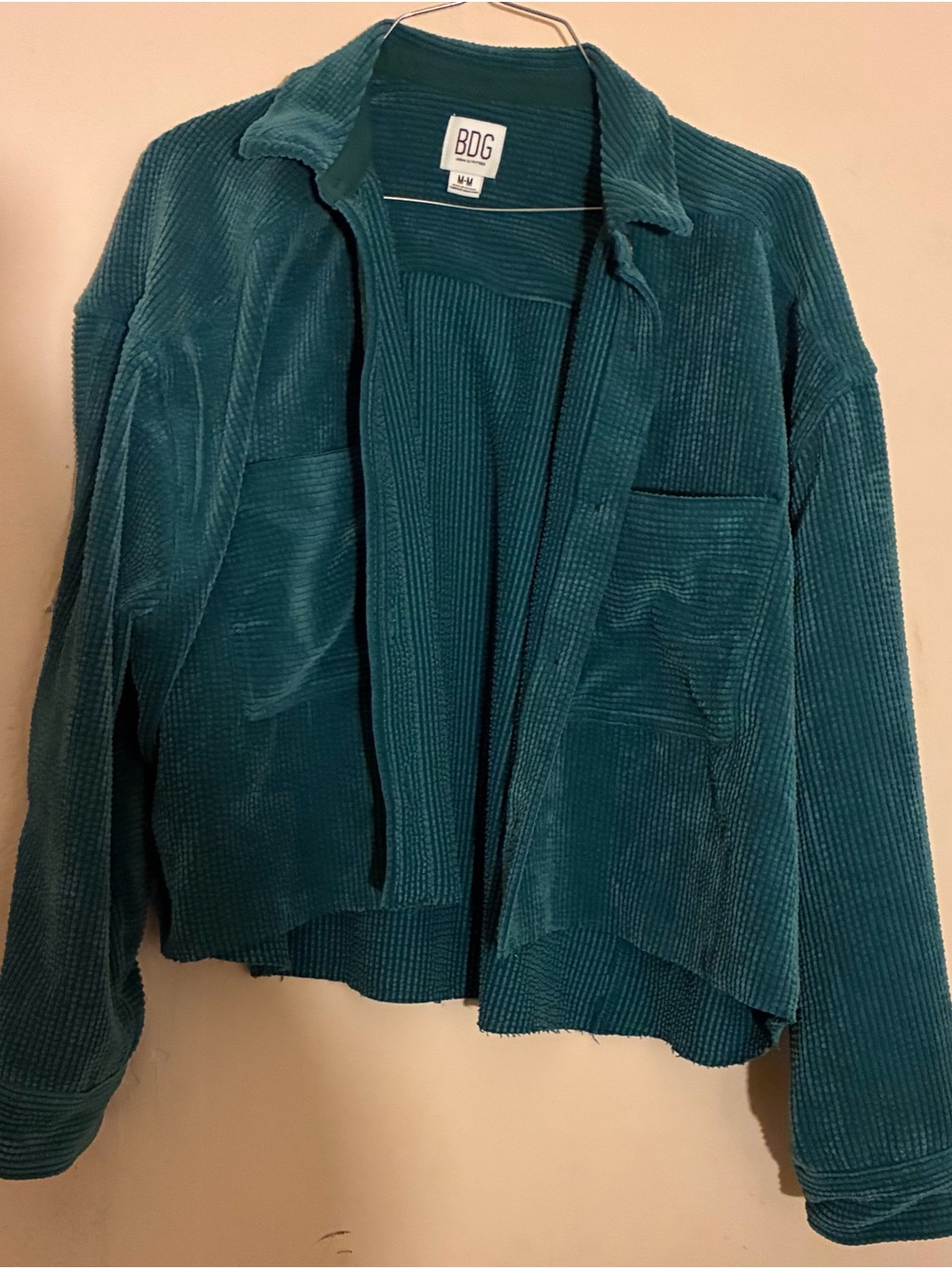 BDG Teal Ribbed Corduroy Jacket